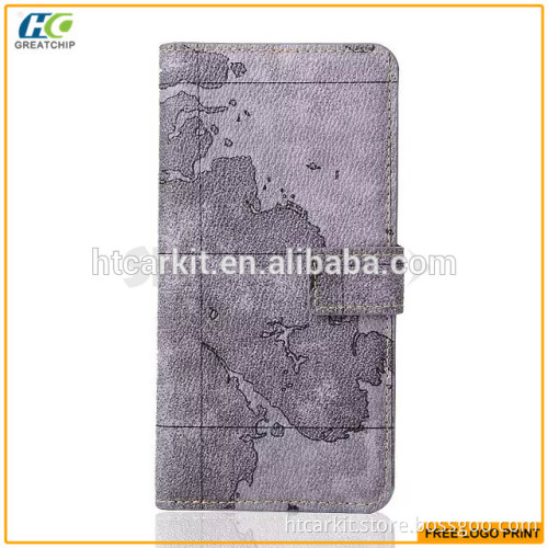 World Map Pattern Wallet Leather Case for Samsung Galaxy Note5
